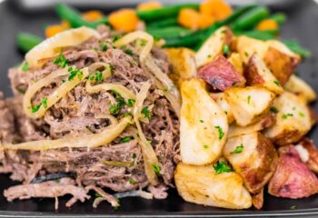 #149  Beef Pot Roast with Roasted Yukon Potatoes and Stewed Vegetables