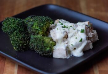 #223  Low Carb Garlic Parmesan Chicken with Roasted Broccoli