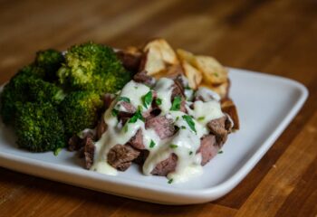 #133  Garlic Butter Steak Bites with Roasted Potatoes and Broccoli
