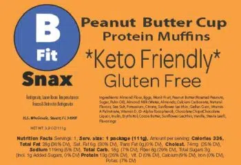 BFit Snax Peanut Butter Cup Protein Muffins (6 Pack)