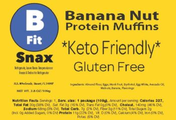 BFit Snax Banana Nut Protein Muffins (6 Pack)