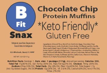 BFit Snax Chocolate Chip Protein Muffins (6 Pack)