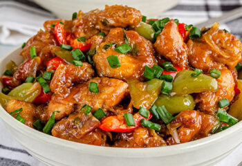 #146  Sweet & Sour Chicken Thighs with Basmati Rice and Asian Vegetable Medley