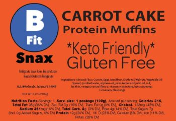 BFit Snax Carrot Cake Muffins (6 Pack)