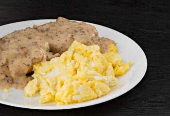 #002  Biscuits & Gravy with Scrambled Eggs