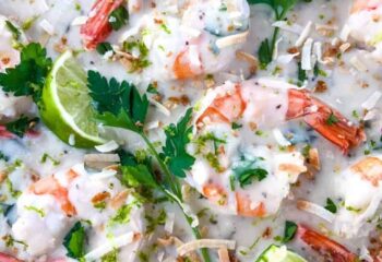 FROZEN Medium Coconut Lime Shrimp Stirfry with Rice Noodles (SPICY)