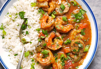 FROZEN Standard New Orleans Shrimp & Sausage Gumbo Over Basmati Rice