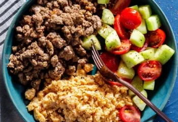 #146 Moroccan Spiced Ground Beef with Turmeric Rice and Vegetable Medley