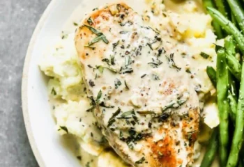 #232  Low Carb Creamy Tarragon Chicken with Vegetable Medley